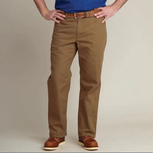 Duluth Trading Workwear Heavyweight Canvas Fire Hose Pants Desert Khaki sz 38